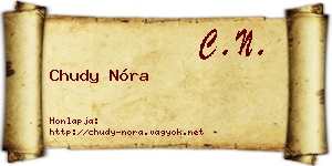 Chudy Nóra névjegykártya